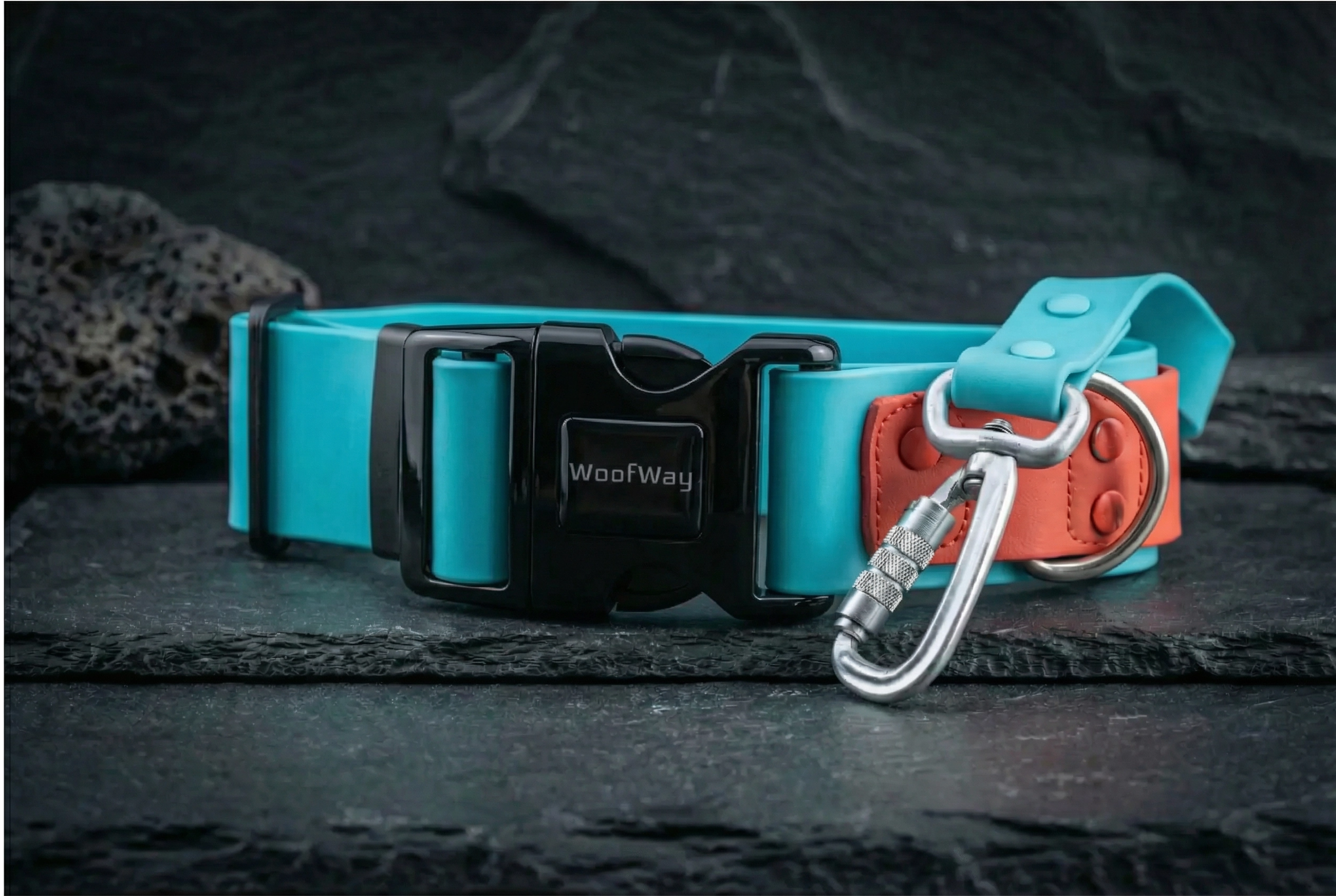 Coleira pra cães grandes, resistente bonita com pega azul vermelho